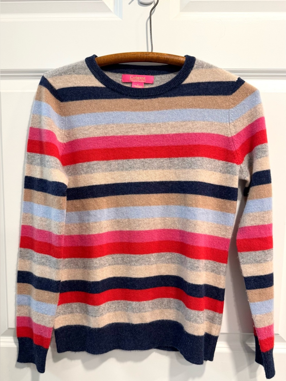 Catherine Malandrino multi-color striped cashmere sweater
